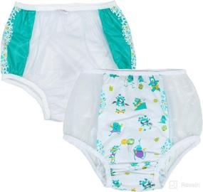 img 4 attached to 👶 TEN@NIGHT Green Adult Bbay Plastic Pants - Incontinence PVC Diaper Cover | Pack of 2 | Size M