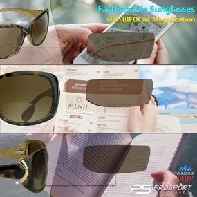 img 1 attached to Women'S ProSPORT Bifocal Reading Sunglasses: Oversized Gradient Lens, Cheetah Frames With Gold/Silver Accents