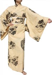 img 4 attached to Japanese Floral Long Kimono Sleepwear Robes For Women, Comfy And Stylish