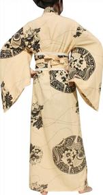 img 2 attached to Japanese Floral Long Kimono Sleepwear Robes For Women, Comfy And Stylish
