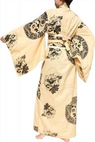 img 1 attached to Japanese Floral Long Kimono Sleepwear Robes For Women, Comfy And Stylish