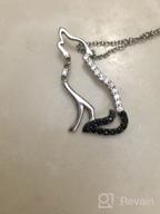 img 1 attached to 925 Sterling Silver Crescent Moon Wolf Pendant Necklace 18" - Perfect Birthday Day Jewelry Gift for Girlfriend or Wife review by Stephanie Johnson