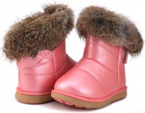 img 2 attached to Зимние сапоги на меху Обувь для девочек от LONSOEN