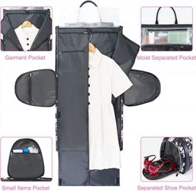 img 2 attached to Womens Convertible Garment Bag With Shoe Compartment - Mancro 2 In 1 Hanging Suitcase Weekender Bag - Ideal Gift For Fashionable Travelers