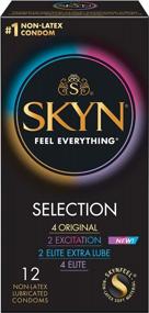 img 4 attached to SKYN Non-Latex Condom Variety Pack - 12 Count - Includes SKYN Original, Excitation, Elite, And Elite Extra Lube