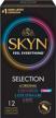 skyn non-latex condom variety pack - 12 count - includes skyn original, excitation, elite, and elite extra lube logo