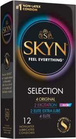 img 3 attached to SKYN Non-Latex Condom Variety Pack - 12 Count - Includes SKYN Original, Excitation, Elite, And Elite Extra Lube