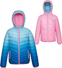 img 2 attached to Rokka&Rolla Girls' Reversible Puffer Jacket: Lightweight, Hooded, And Water-Resistant Winter Coat