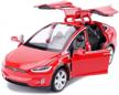 antsir car model x 1:32 scale alloy diecast pull back electronic toys with lights and music,mini vehicles toys for kids gift (red) logo