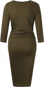 img 2 attached to Chic And Comfortable: Coolmee Maternity Dress With Ruched Detail And Round Neckline