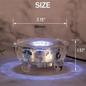 img 1 attached to 13 LED Multicolor Lighted Display Stand For 3D Crystal Glass Resin Art With ERWEI Crystal LED Light Base Round Plate
