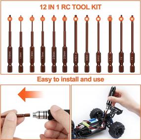 img 3 attached to Hex Screwdrivers Set 12 In 1 RC Hobby Tools Kit S2 Steel Tool For RC Car Model Drone Airplane Robotics Helicopter Quadcopter Boat FPV Home Appliances Repair