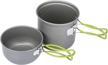 g4free 13-piece camping cookware mess kit: non stick pot, knife & spoon set for hiking and backpacking picnics logo