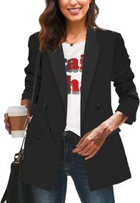 img 4 attached to Check Plaid Loose Button Women'S Blazer Suit For Casual And Office Work - LookbookStore