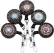 5 pack mandala id badge holder retractable reels w/belt clip by purida - nurse badge reel decorative patterns logo