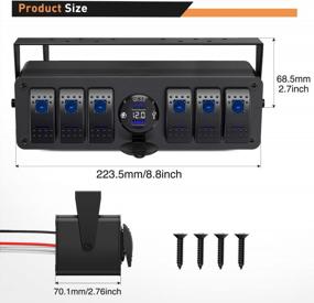 img 2 attached to GOOACC 6 Gang Rocker Switch Box 12V QC 3.0 USB Charger Voltmeter Waterproof Aluminum Panel W/ Night Glow Stickers, 2 Yr Warranty