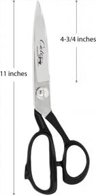 img 1 attached to Cutex 11" Heavy-Duty Professional Fabric Leather Tailoring Shears Professional Sewing Scissors Upholstery Scissors Dressmaker Scissors