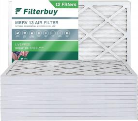 img 4 attached to Filterbuy 10X16X1 Air Filter MERV 13 Optimal Defense (12-Pack), Pleated HVAC AC Furnace Air Filters Replacement (Actual Size: 9.50 X 15.50 X 1.00 Inches)