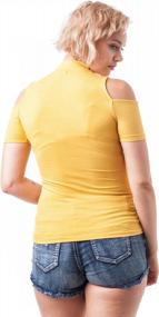 img 2 attached to Khanomak: Stylish Women's Sleeve Ribbed Shoulder Clothing for Every Occasion