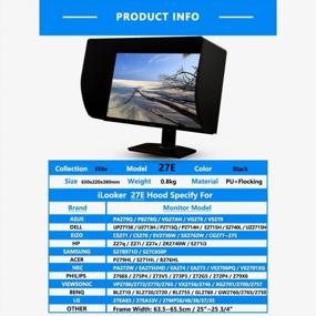 img 3 attached to 🖥️ Enhance Your Viewsonic 635 & 655Mm Monitor with ILooker 27E Sunshade