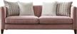 acanva velvet mid-century modern living room sofa with channel tufted back and arms, 82" w couch, pink logo