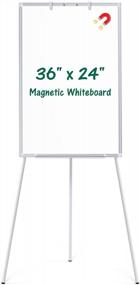 img 4 attached to Магнитная доска-мольберт: портативная регулируемая подставка 36 x 24 дюйма для офиса, школы и домашнего использования