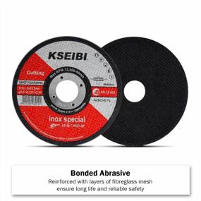 img 3 attached to KSEIBI 50 Pack Ultra Thin Angle Grinder Wheel 646004 Cut-Off Discs - 4 1/2 Inches, 0.040" Thickness, 7/8" Arbor - Ideal For Precise Cutting Of Metal And Stainless Steel