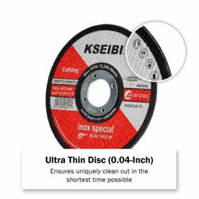 img 2 attached to KSEIBI 50 Pack Ultra Thin Angle Grinder Wheel 646004 Cut-Off Discs - 4 1/2 Inches, 0.040" Thickness, 7/8" Arbor - Ideal For Precise Cutting Of Metal And Stainless Steel