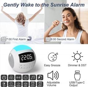 img 2 attached to Sleep Soundly With 42 Soothing Sounds, Dual Alarm Clock & Night Light - Perfect For Adults, Kids And Babies