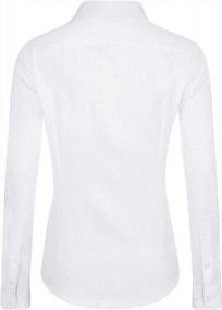 img 3 attached to J.Ver Women'S Dress Shirts: Long Sleeve, Button Down, Wrinkle-Free Solid Work Blouse