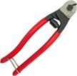 heavy-duty wire rope cutter (8-inch) for diy projects, railing, decking, wire seals & bicycle cable. sharp & precise one-hand operation steel cable cutter & 8" wire cutter heavy-duty logo