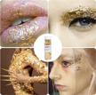 metallic foil stickers for face, makeup, nails, and crafts - imitation gold, silver, and rose leaf flakes perfect for fun diy projects like jewelry, slime, resin, and cellphone decoration (gold) logo