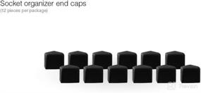 img 1 attached to 🔴 Olsa Tools Aluminum Socket Holder End Caps - 12-Pack Vinyl End Caps for 1/4-Inch, 3/8-Inch, 1/2-Inch Drive Socket Rails