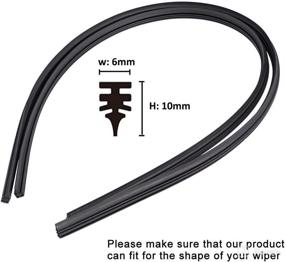 img 1 attached to 🚗 Pack of 4 Universal Rubber Frameless Windshield Wiper Blades Refills - Floor88 Parts for Most Cars, Buses, Vans, Lorries & Trucks (26")