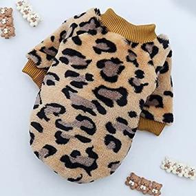 img 3 attached to Sweater Leopard Sweatshirt Lightweight Warmth Brown