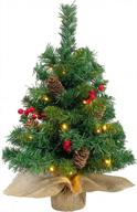deck the halls with aogu's mini prelit artificial christmas tree - perfect for tabletops! logo