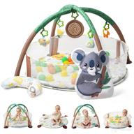 🐣 lupantte 4-in-1 baby play gym and activity gym ball pit: detachable anti-slip tummy time mat with sensory toys. develop motor skills and cognition. includes 40 balls. ideal for newborns, infants, and toddlers. логотип