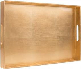 img 4 attached to Add Elegance To Your Decor With MAONAME'S Gold Leaf Decorative Tray