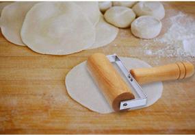 img 1 attached to Lasten Pastry And Pizza Baking Roller Pin, Non Stick Wood Rolling Pins For Baking(T-Shape)
