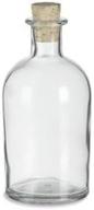 🧪 nakpunar boston round clear glass bottle, 8.5 oz. with cork - versatile ball-shaped container for oils, spell casting, wedding favors, and bath bombs logo