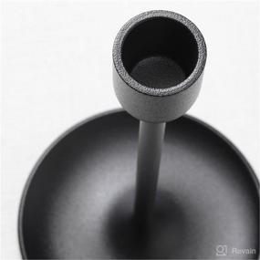 img 3 attached to 🕯️ IKEA FULLTALIG Candlestick Set of 3 - Powder Coated Black Aluminum Holder for Taper Candles, Romantic Table Decoration for Wedding, Birthday, Dinner - Home & Bar Decor (LED Candles Not Included)