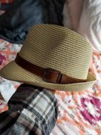 img 1 attached to Stylish And Chic: Verabella Women'S Wide Brim Fedora Hat With Belt Buckle review by Mike Castro