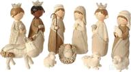 8.5 inch faux knit style holy family christmas nativity manger set - 11-piece collection logo
