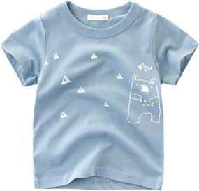 img 1 attached to DEEKEY Toddler Graphic T Shirts Dinosaur Boys' Clothing ~ Tops, Tees & Shirts