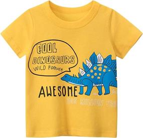 img 2 attached to DEEKEY Toddler Graphic T Shirts Dinosaur Boys' Clothing ~ Tops, Tees & Shirts