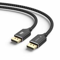femoro 144hz displayport cable - 6ft male to male dp 1.2 cord for gaming monitors, graphics cards, tvs, pcs, laptops - 2k/4k high-speed adapter (2k@144hz/165hz, 4k@60hz) logo
