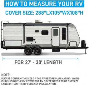 img 2 attached to ELUTO 27'-30' Travel Trailer RV Cover | 7 Layer Anti-UV, Windproof, Waterproof & Breathable Camper Cover W/Tongue Jack, Tire Covers & Straps