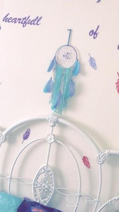 img 1 attached to Handmade Traditional Dream Catcher With White Feather, Purple Bohemia Design - Perfect Wall Hanging For Home Decoration And Wind Chimes review by Brad Russell