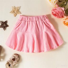 img 1 attached to Adorable and Versatile DIERAY Toddler Little Kid Baby Girl 👧 Skorts Skirts for Girls - Flared Plain Pleated Skater Skirt Sport Skort