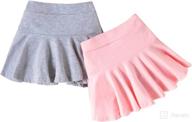 adorable and versatile dieray toddler little kid baby girl 👧 skorts skirts for girls - flared plain pleated skater skirt sport skort логотип